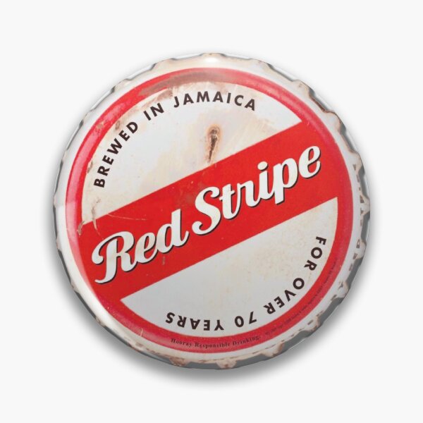Item preview, Red Stripe Bottle Cap designed and sold by mimarumble.