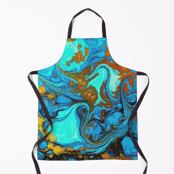 Item preview, Agate Geode Acrylic Pour & Swipe, Geode Drip, Blue Gold Gemstone, Geode Artwork designed and sold by Black11Flamingo.