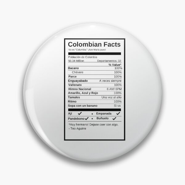 Item preview, Colombian Facts If You Know, You Know | Nutritional Value Style  designed and sold by Umbridges.