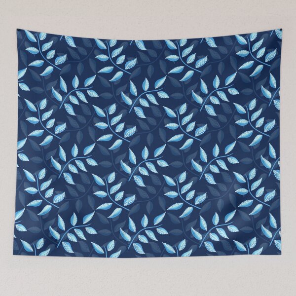 Item preview, Decorative Blue Plant Botanical Pattern designed and sold by Boriana Giormova.