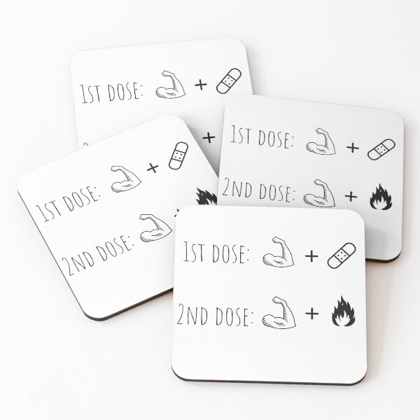 Item preview, Vaccine Dose 1 & 2 designed and sold by WaggishDesign.