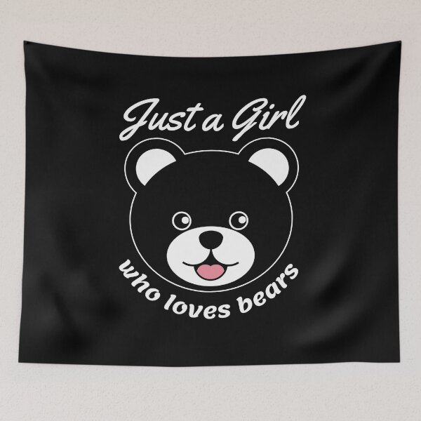 Item preview, Just a Girl Who Loves Bears - Black Teddy Bear designed and sold by AnyLeck.