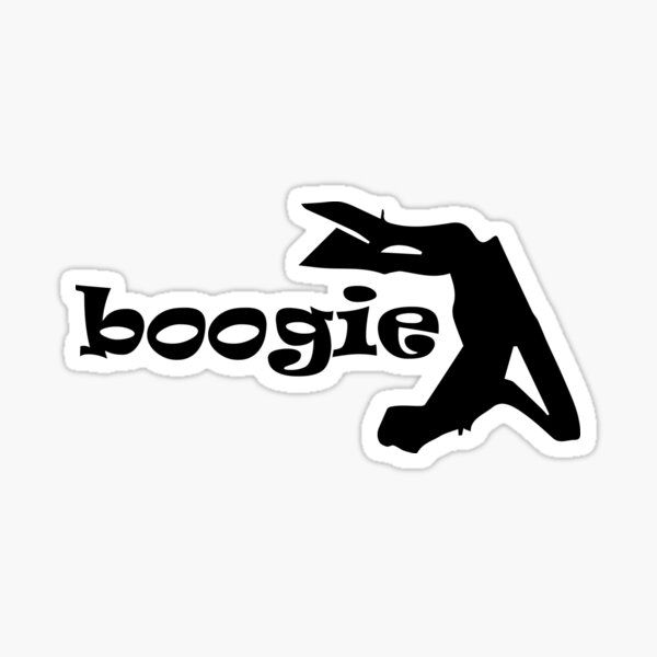 Diseño de etiqueta de camiseta de bodyboard Boogie Backflip Pegatina
