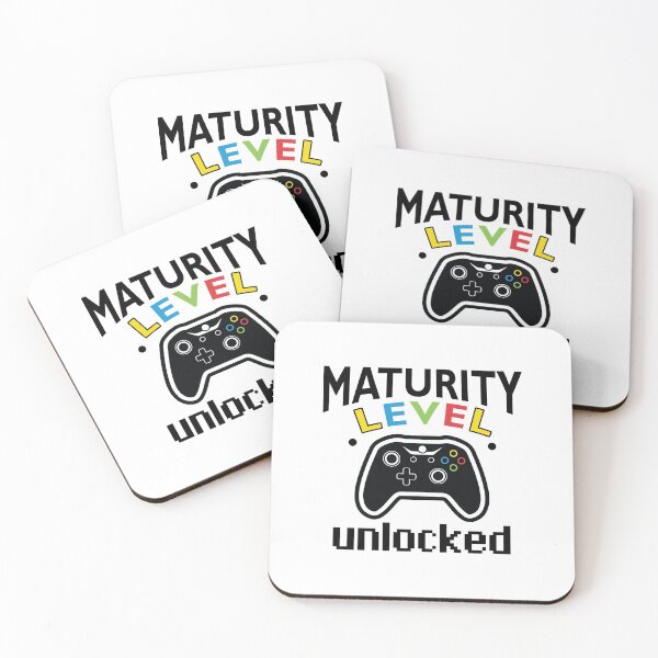 Item preview, Maturity Level Unlocked - Funny Mature Gaming Saying designed and sold by Scratches Tees.