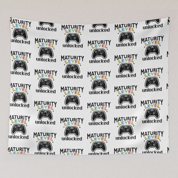 Item preview, Maturity Level Unlocked - Funny Mature Gaming Saying designed and sold by Scratches Tees.