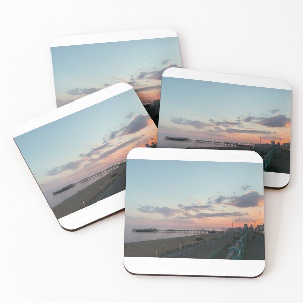 Item preview, Pastel Aesthetic Brighton Pier Sunset from Kemptown Promenade Beach Summer 2021 Skyline designed and sold by natalieritchie.