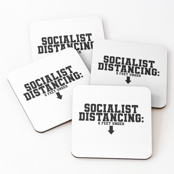 Item preview, Socialist distancing: 6 feet under designed and sold by Sticker Up.