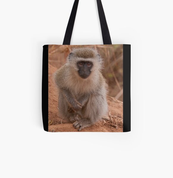 Vervet Monkey at Pafuri, Kruger National Park, South Africa All Over Print Tote Bag