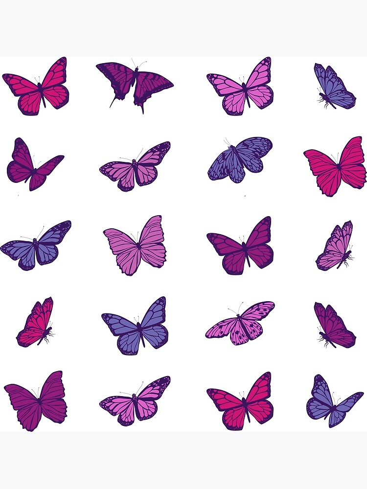 "purple butterfly emoji" Poster for Sale by DenisseArt Redbubble
