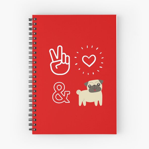 Item preview, Peace, love and pugs designed and sold by Ollie P.  Leo.
