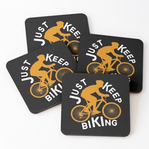 Item preview, Just Keep Biking - biker man silhouette  designed and sold by Atleta-Cali.