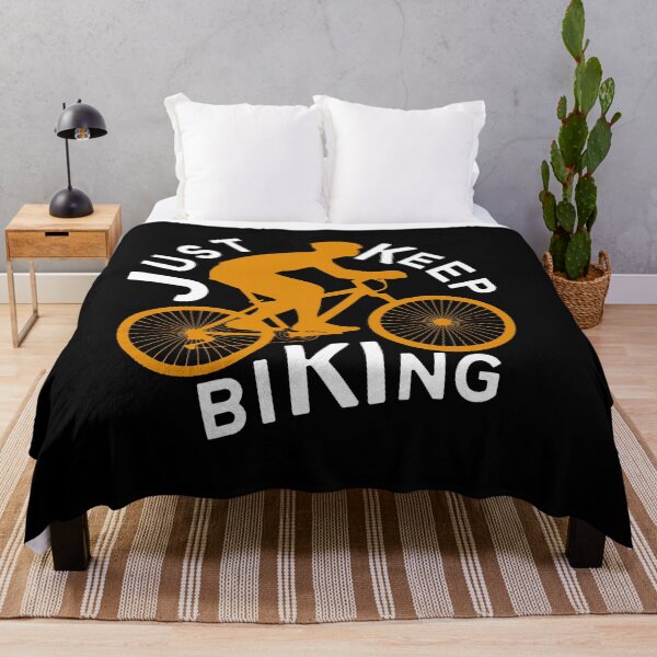 Item preview, Just Keep Biking - biker man silhouette designed and sold by Atleta-Cali.