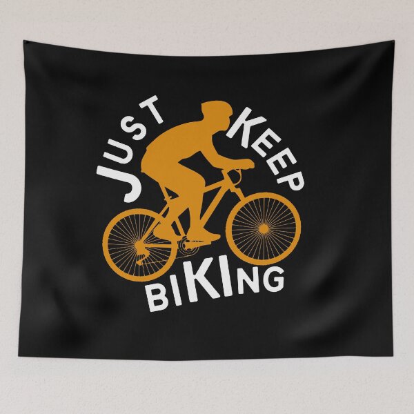Item preview, Just Keep Biking - biker man silhouette  designed and sold by Atleta-Cali.