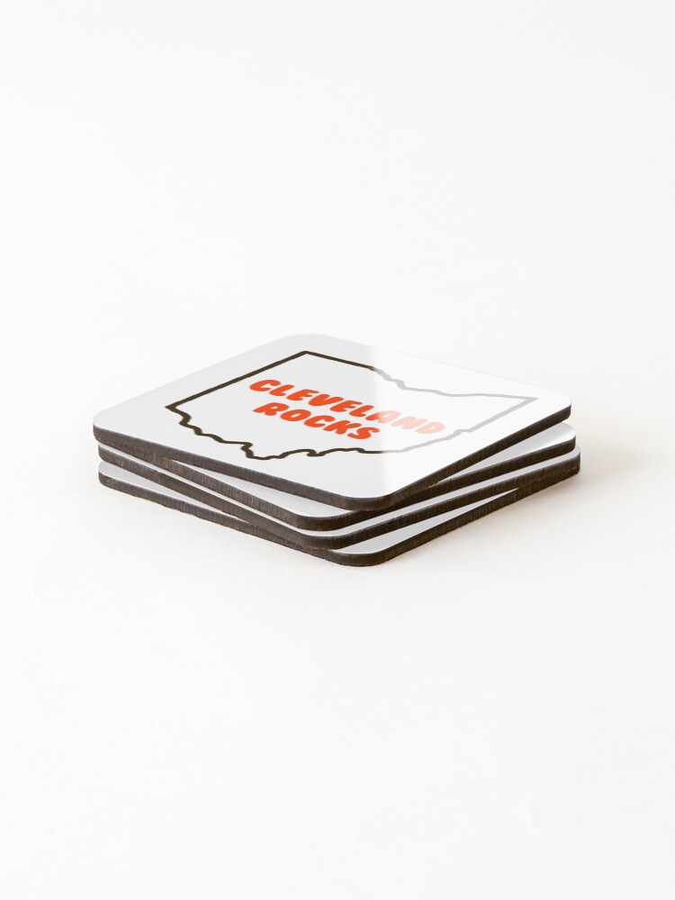 Thumbnail 4 of 5, Coasters (Set of 4), Cleveland Rocks designed and sold by ScapegoatPrints.