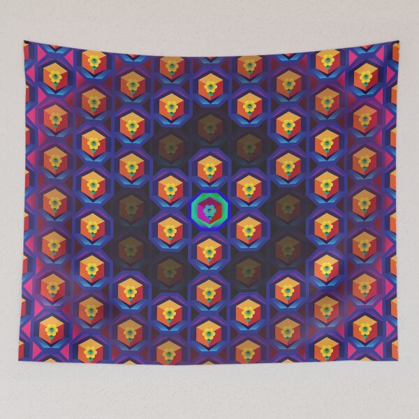 Item preview, Entheogen Container (large tiles) psychedelic geometric pattern designed and sold by Design--Spore.