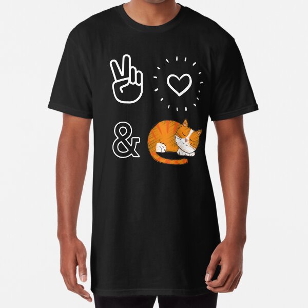 Peace, love and cats Long T-Shirt