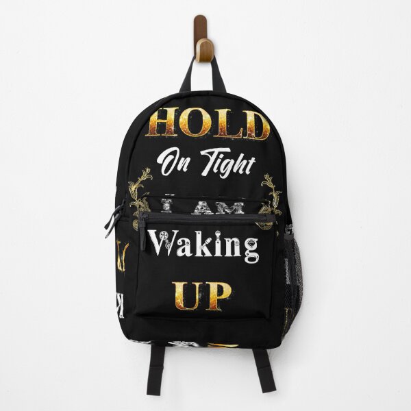 Item preview, Hold On Tight, I am waking up" Gold Quotes Black designed and sold by Jolly-Yosei.