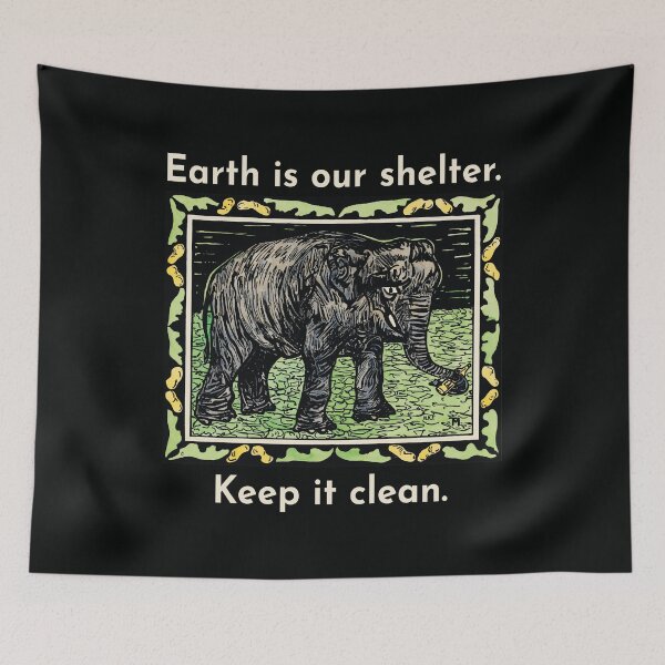 Item preview, Save the Earth - Elephant with Bottle (Olifant met fles) by Theo van Hoytema designed and sold by Magic-Moon.