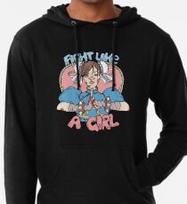 Sudadera con capucha ligera Lucha como una niña - Chun Li (Street Fighter)