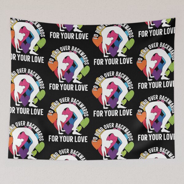 Item preview, I'd Bend Over Backwards For Your Love | Yoga Valentine designed and sold by GravitiTees.