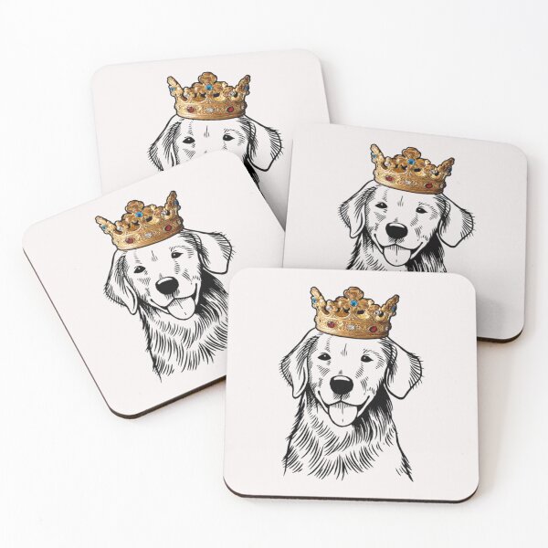 Item preview, Golden Retriever Dog King Queen Wearing Crown designed and sold by DarrenGutmann.