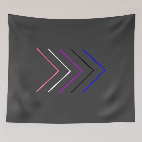 Item preview, 21 skinny chevron / genderfluid pride flag designed and sold by kassanderplus.