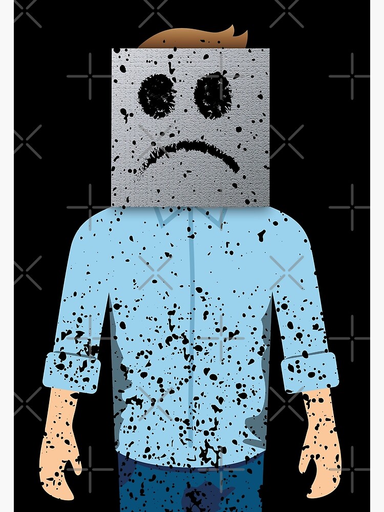 "Concrete Block Head Man" Poster for Sale by seesawclothing Redbubble