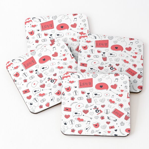 Item preview, Love doodle pattern  designed and sold by Lozovytska.