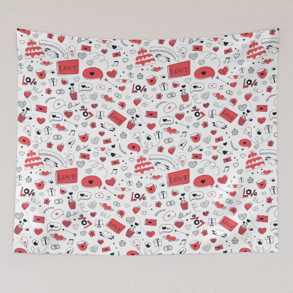 Item preview, Love doodle pattern  designed and sold by Lozovytska.