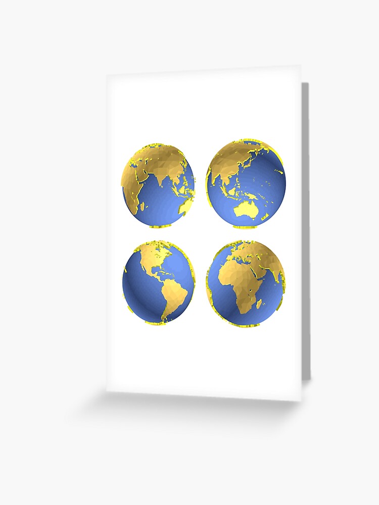 Tarjetas de felicitación «modelo tridimensional del planeta tierra» de  staselnik | Redbubble