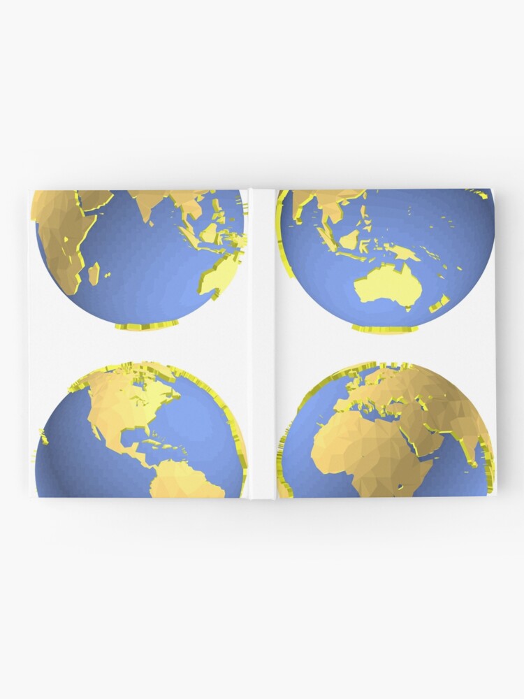 Cuaderno de tapa dura «modelo tridimensional del planeta tierra» de  staselnik | Redbubble