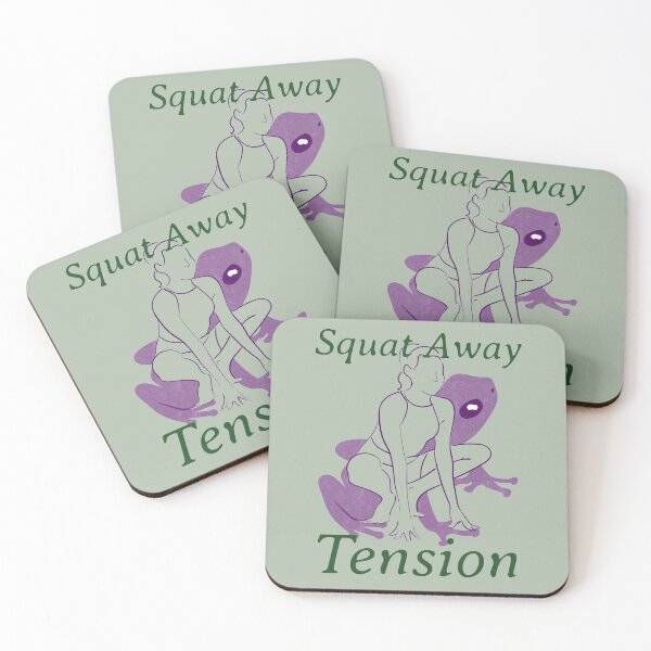 Aperçu de l'œuvre Yoga Squat Away Tension créée et vendue par AndPeace702.