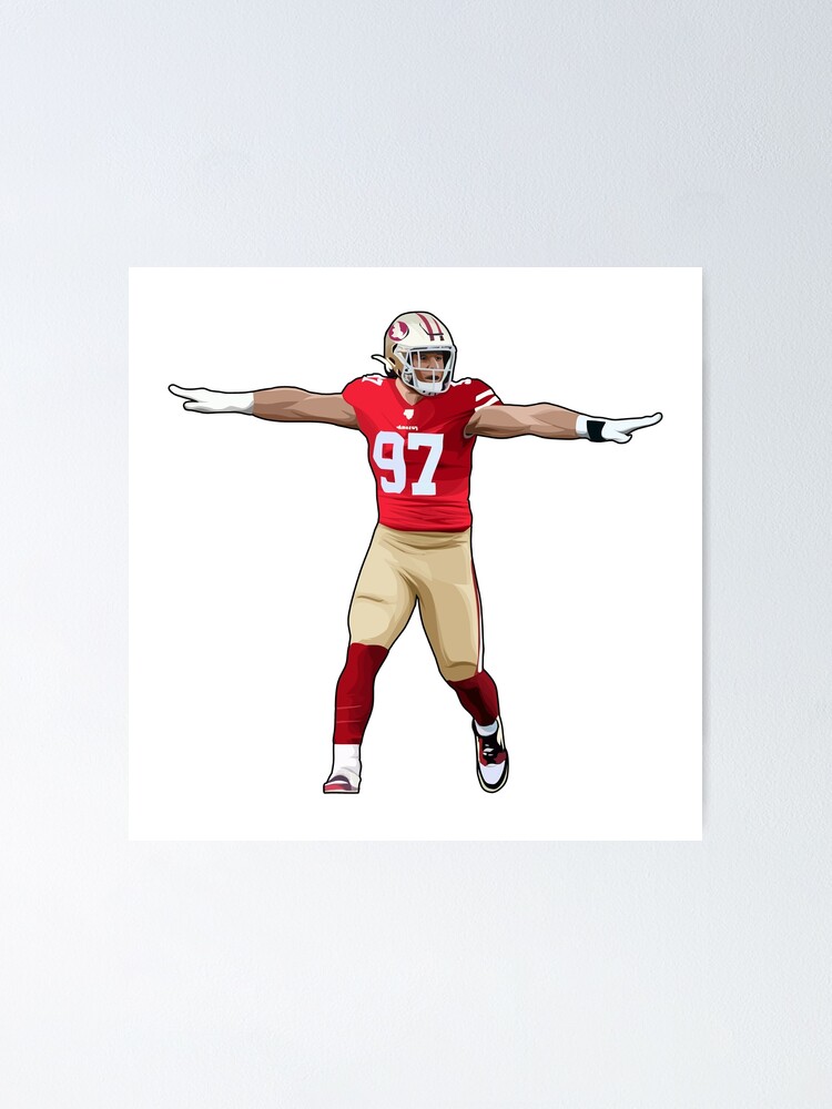 Nick Bosa 97 Strength  Sticker for Sale by TillmanHudson