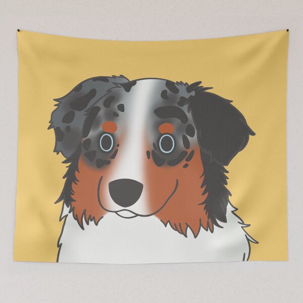 Item preview, australian shepherd - blue merle (yellow) designed and sold by hungrykate.