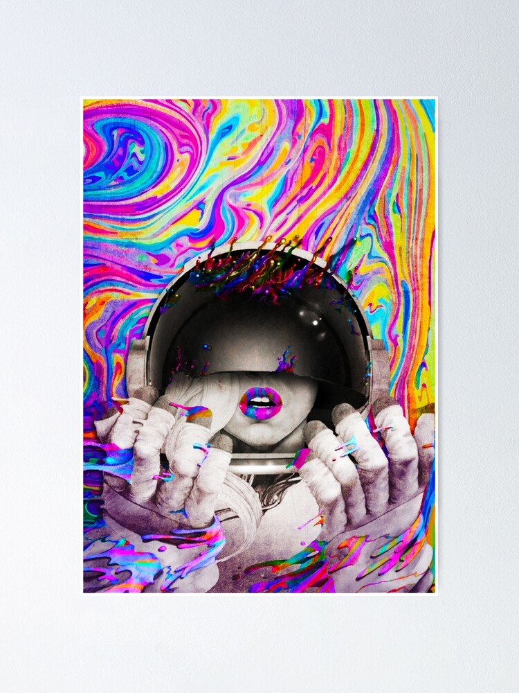 Alternate view of Psychedelic Astronaut (Vintage Effect) Poster