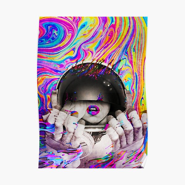 Psychedelic Astronaut (Vintage Effect) Poster