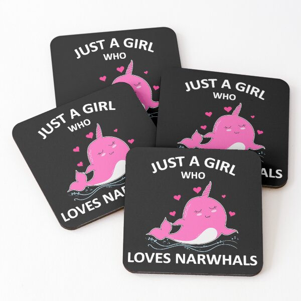 Artikelvorschau, Nur ein Mädchen, das Narwhals Funny Whale Lover Gift liebt entworfen und verkauft von xtocky.
