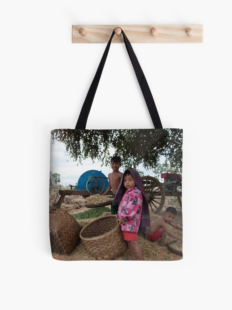 Thumbnail 1 of 2, Tote Bag, Family in Myanmar. designed and sold by Clara Go (missatgerebut).