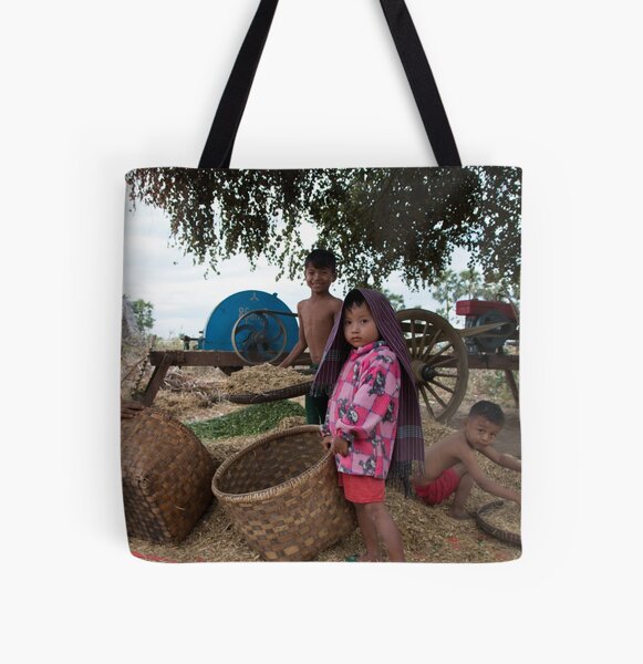 Family in Myanmar. All Over Print Tote Bag