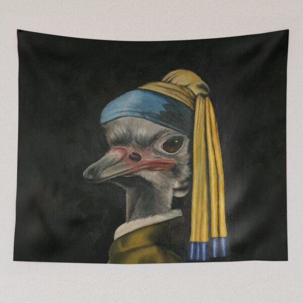 Item preview, Portrait of a Wise Elderly Lady Ostrich designed and sold by Andreja's shop.