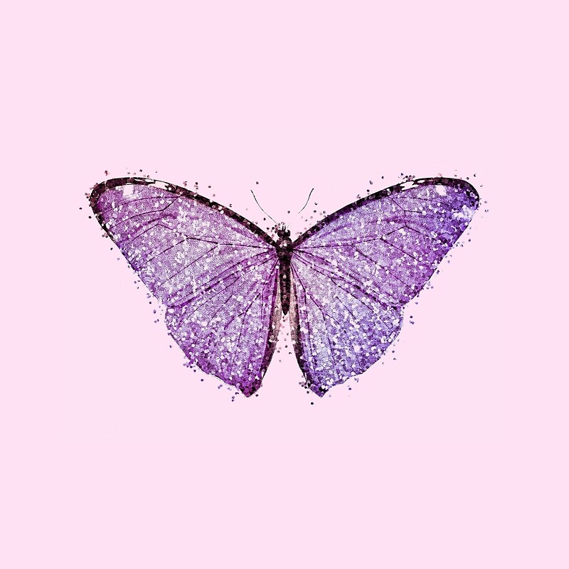 "Purple butterfly emoji" by Trupti18 Redbubble