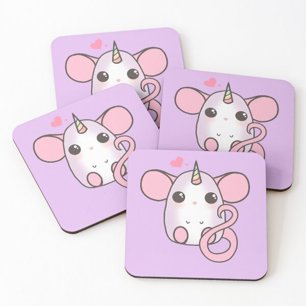 Item preview, Cute Rat - Dumbo Unicorn (purple) designed and sold by ArtByDecember.