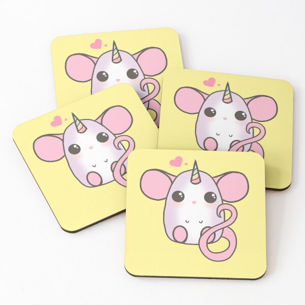 Item preview, Cute Rat - Dumbo Unicorn (yellow) designed and sold by ArtByDecember.
