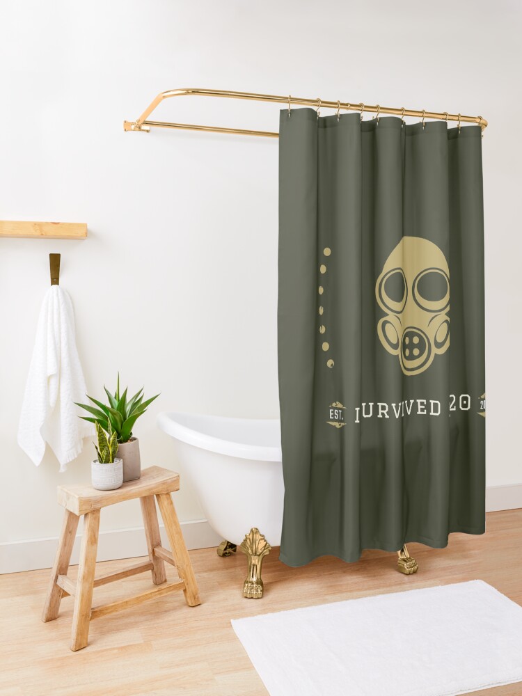Alternate view of I survived 2020 Shower Curtain