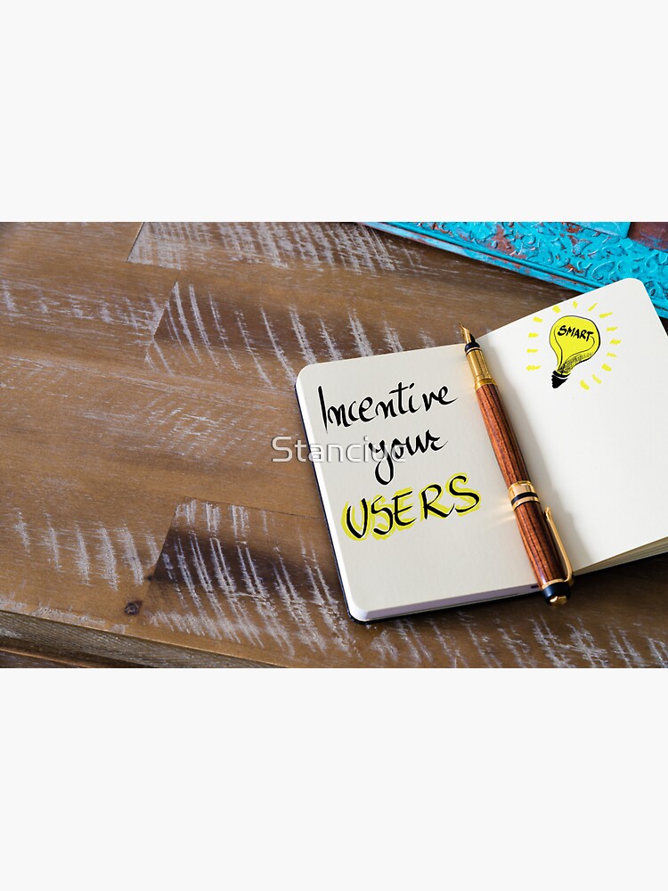 Thumbnail 3 of 3, Sticker, Written text INCENTIVE YOUR USERS designed and sold by Stanciuc.