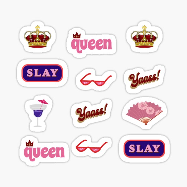 Slay Girl Word Fashion Design - Slay Queen - Sticker