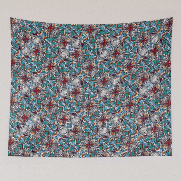 Item preview, Chinese Shark Octopus Stone Pillar Pixel Pattern designed and sold by IPattern.