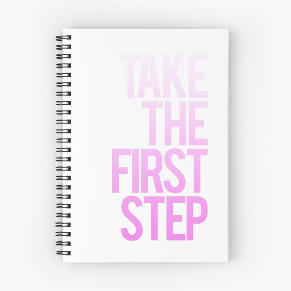 Item preview, Take The First Step BLOCK LETTERS Pink designed and sold by Whole Life Crisis.