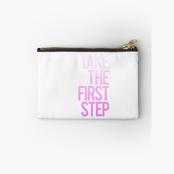 Item preview, Take The First Step BLOCK LETTERS Pink designed and sold by Whole Life Crisis.