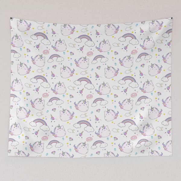 Item preview, Cute unicorn seamless pattern designed and sold by hellolen.